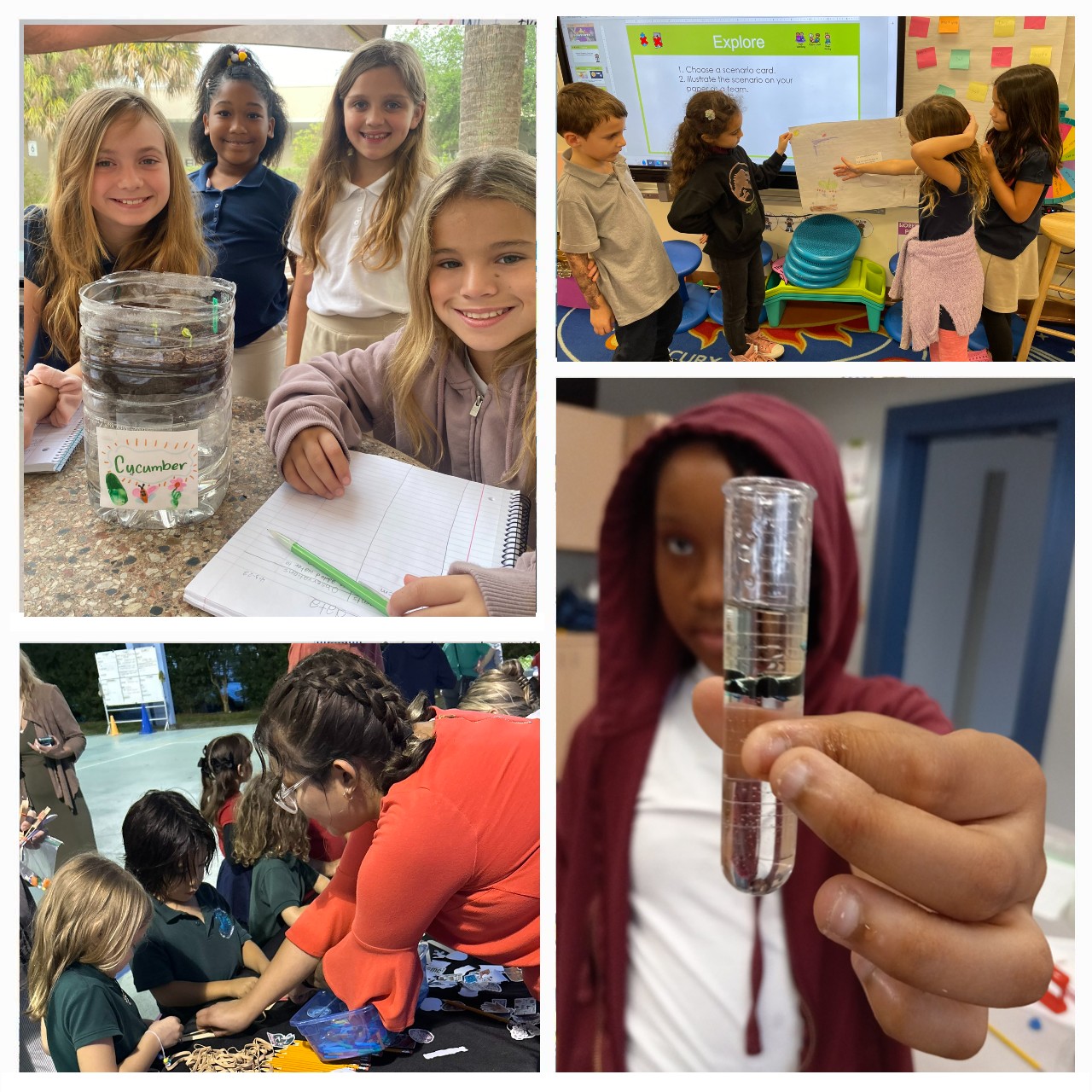 students participating in STEM activities